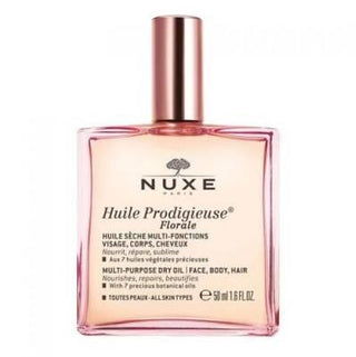 Nuxe Huile Prodigieuse Florale: Multi-Purpose Floral Dry Oil for Intense Hydration, Natural Radiance for Face, Body & Hair - 50ml - Glamourous Grace