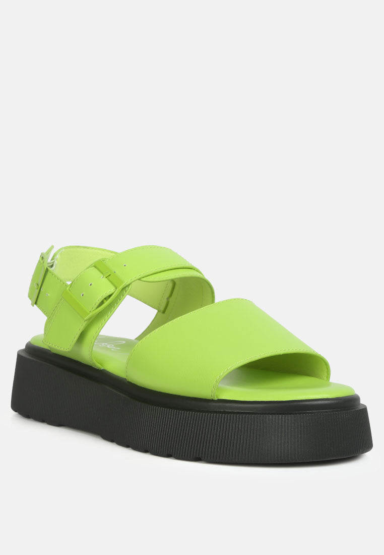 Gladen Pin Buckle Platform Sandals - Glamourous Grace
