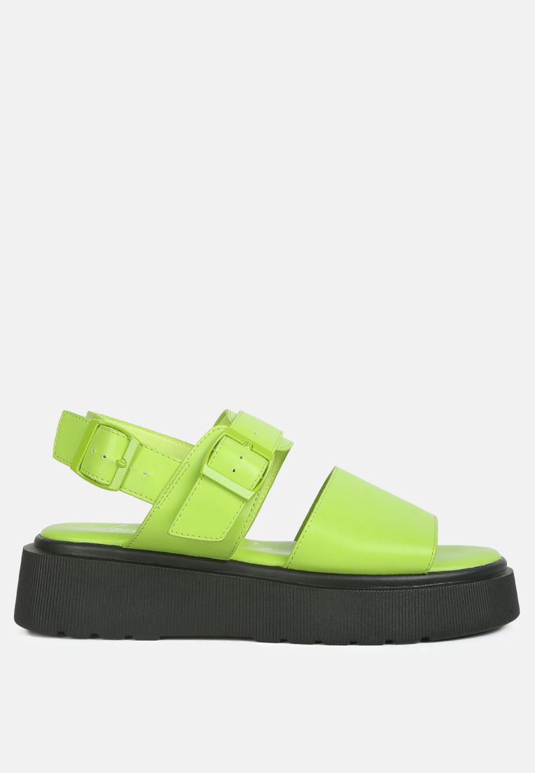 Gladen Pin Buckle Platform Sandals - Glamourous Grace
