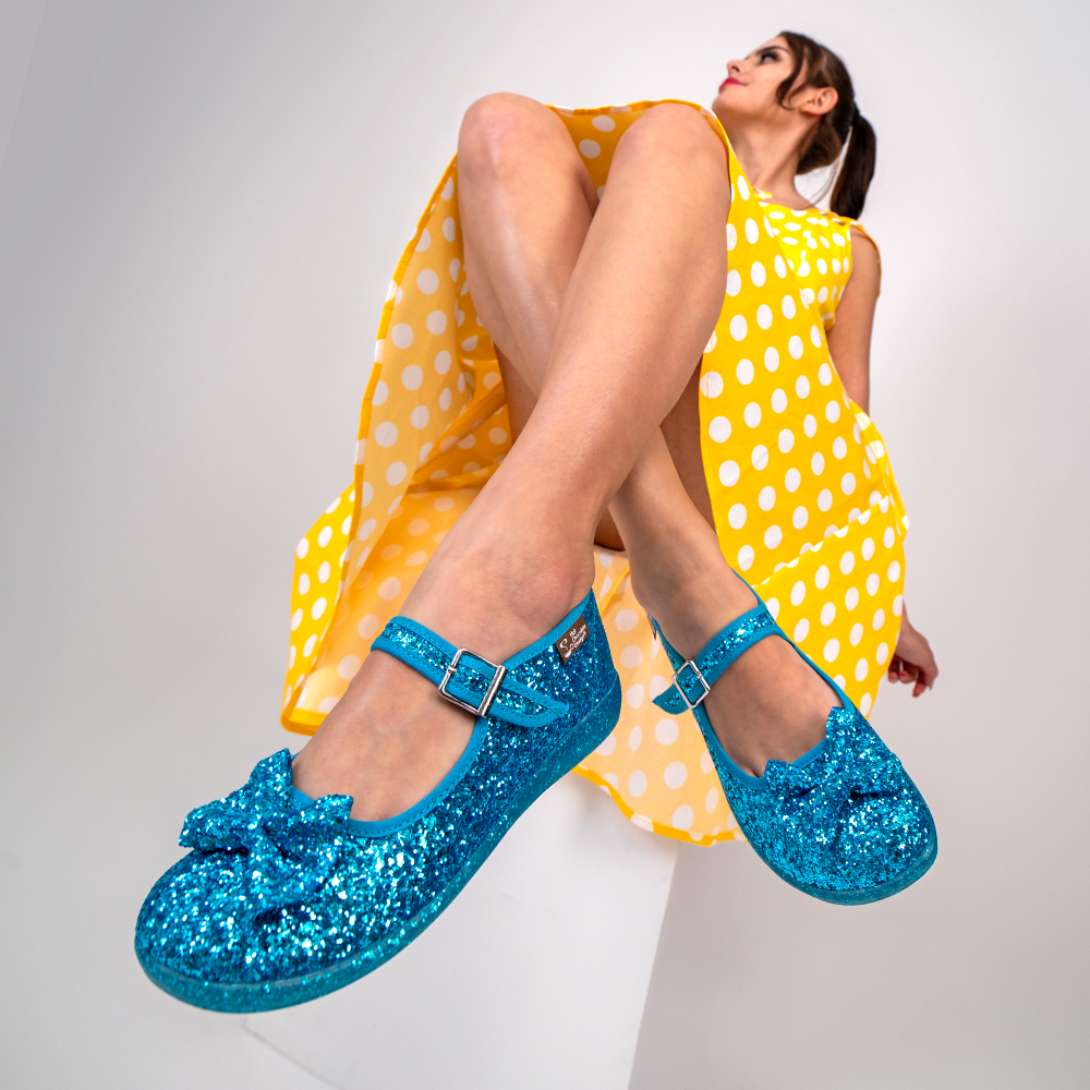 Glitter Ice Women's Mary Jane Flats - Glamourous Grace