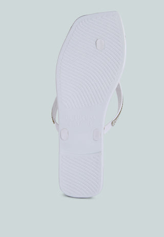 Golightly Diamante Stud Detail Thong Flats