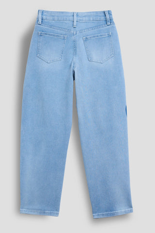 Girls Heart Shadow Barrel Jeans