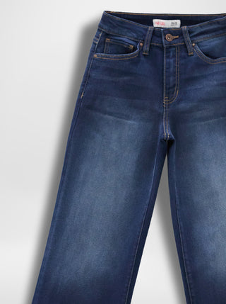 Girls Wide Leg Elastic Back Jeans