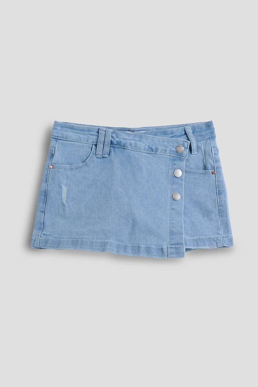 Girls Assymetrical Denim Skort - Glamourous Grace
