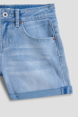 Girls Shorts With Rolled Up Cuff