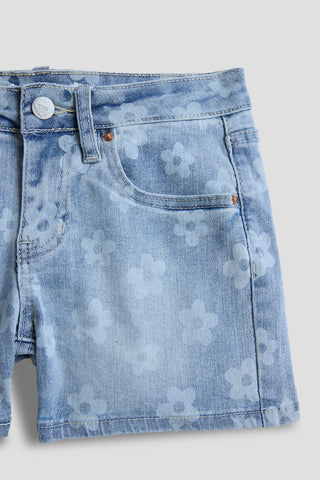 Girls Daisy Floral Print Shorts