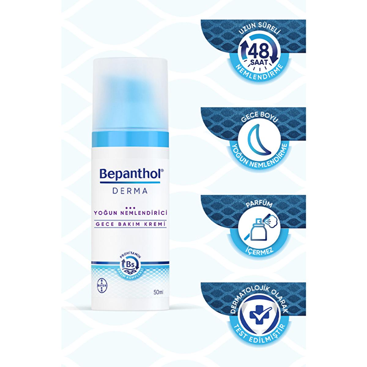 Bepanthol Derma Intense Moisturizing Night Face Cream - Repair & Soothe Dry Skin Overnight with Natural Oils for Facial Dryness Relief - Glamourous Grace