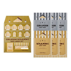 TONYMOLY Vitamin C & Collagen Sheet Mask Gift Set House of Masks 6ct - New - Glamourous Grace