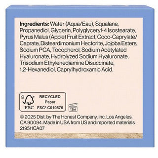 Honest Beauty Hydrogel Cream with Hyaluronic Acid 1.7 fl oz - New