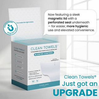 Clean Skin Club Clean Towels Blemish Control XL 50ct - New