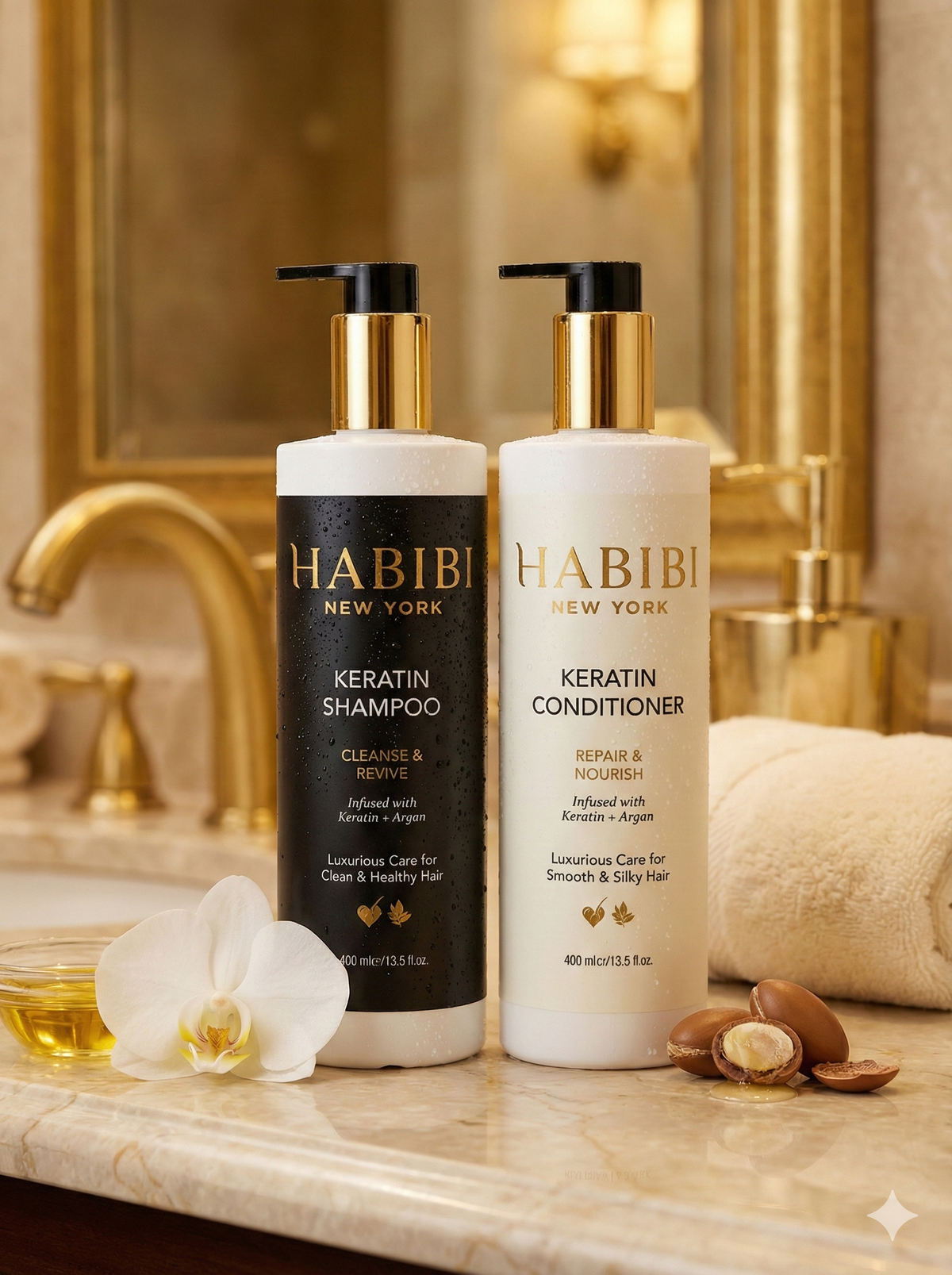 Keratin Hair Ritual Set - Shampoo + Conditioner - Glamourous Grace
