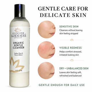 Organic Sensitive Skin Cleanser – Gentle AHA Face Wash - Glamourous Grace