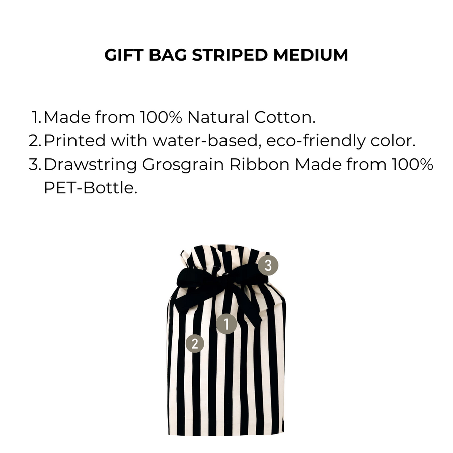 Gift Bag Striped Medium - Glamourous Grace