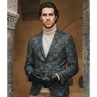 Giovanni (black) - Classic Italian lambskin leather gloves with cashmere lining - Glamourous Grace