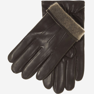 Giovanni (dark brown) - Classic Italian lambskin leather gloves with cashmere lining - Glamourous Grace