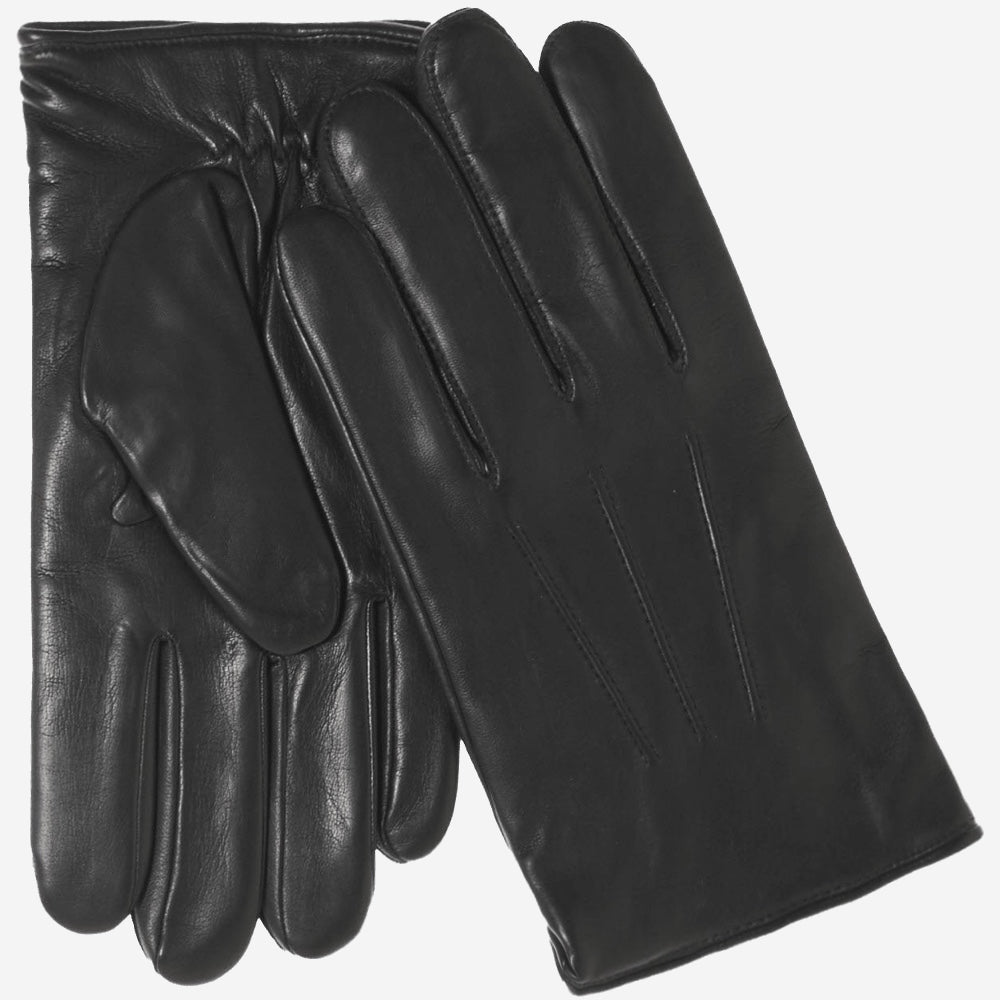 Giovanni (black) - Classic Italian lambskin leather gloves with cashmere lining - Glamourous Grace
