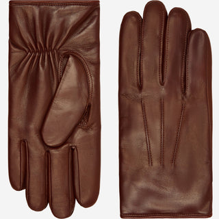 Giovanni (brown) - Classic Italian lambskin leather gloves with cashmere lining - Glamourous Grace