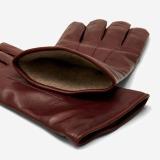 Giovanni (brown) - Classic Italian lambskin leather gloves with cashmere lining - Glamourous Grace