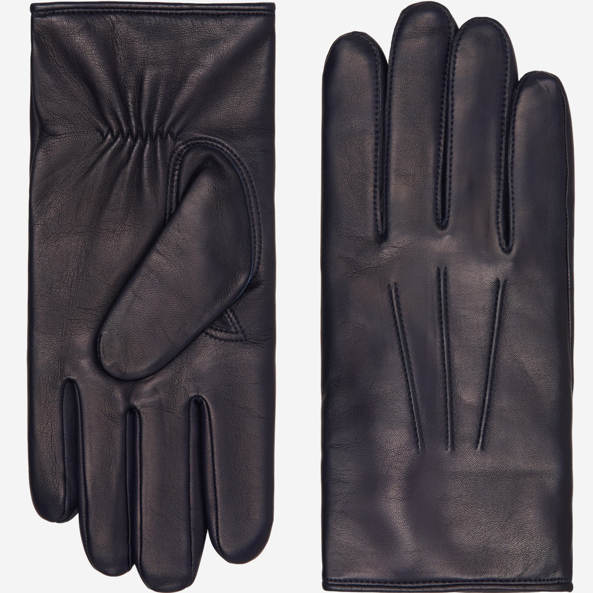 Giovanni (navy blue) - Classic Italian lambskin leather gloves with cashmere lining - Glamourous Grace