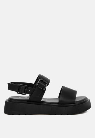 Gladen Pin Buckle Platform Sandals - Glamourous Grace