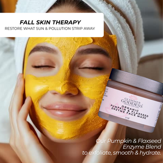 Organic Pumpkin Flaxseed Enzyme Face Mask – Brightening & Tightening Mask for Glowing Skin - Glamourous Grace