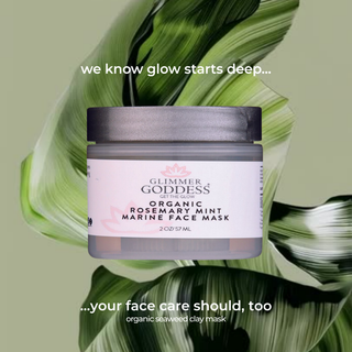 Organic Rosemary Mint Algae Face Mask for Acne & Rosacea - Glamourous Grace