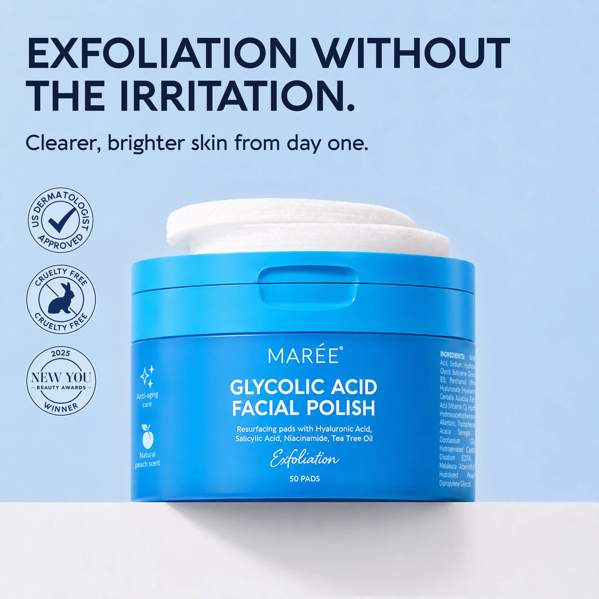 Glycolic Acid Exfoliating Pads - Glamourous Grace