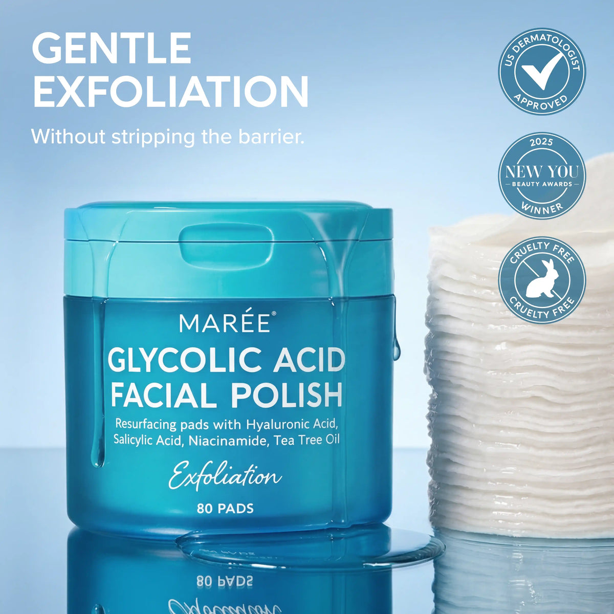 Glycolic Acid Pads 80 PCS - Glamourous Grace
