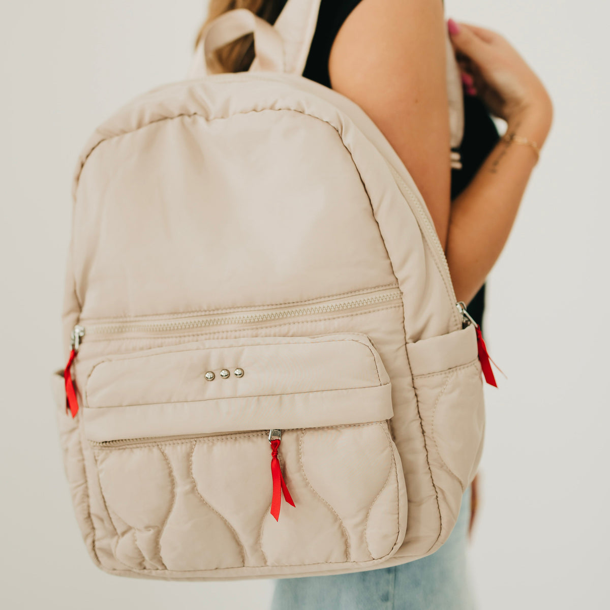 Go-To Organized Puffer Nylon Backpack - Glamourous Grace