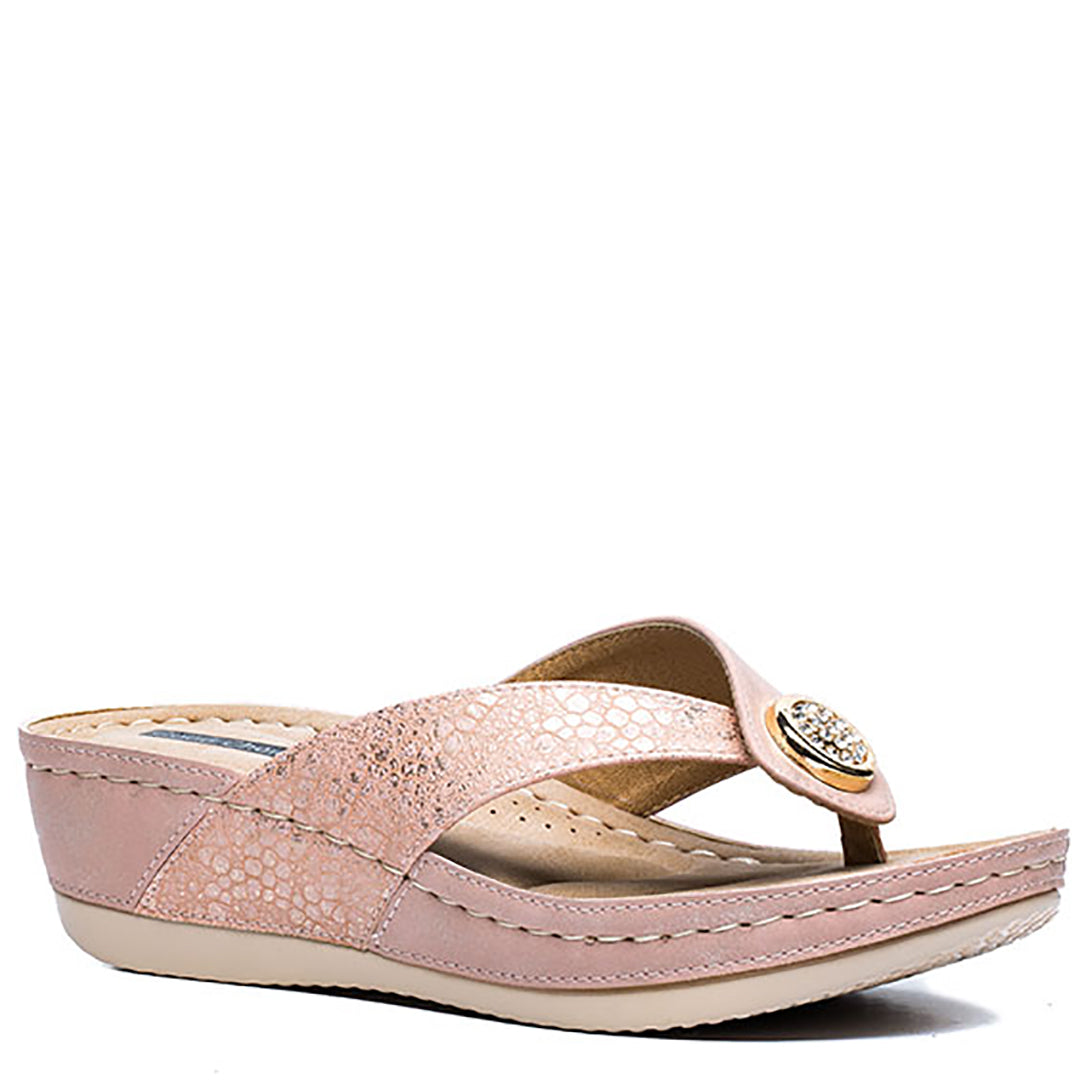 Women's Dafni Blush Wedge Sandals - Glamourous Grace