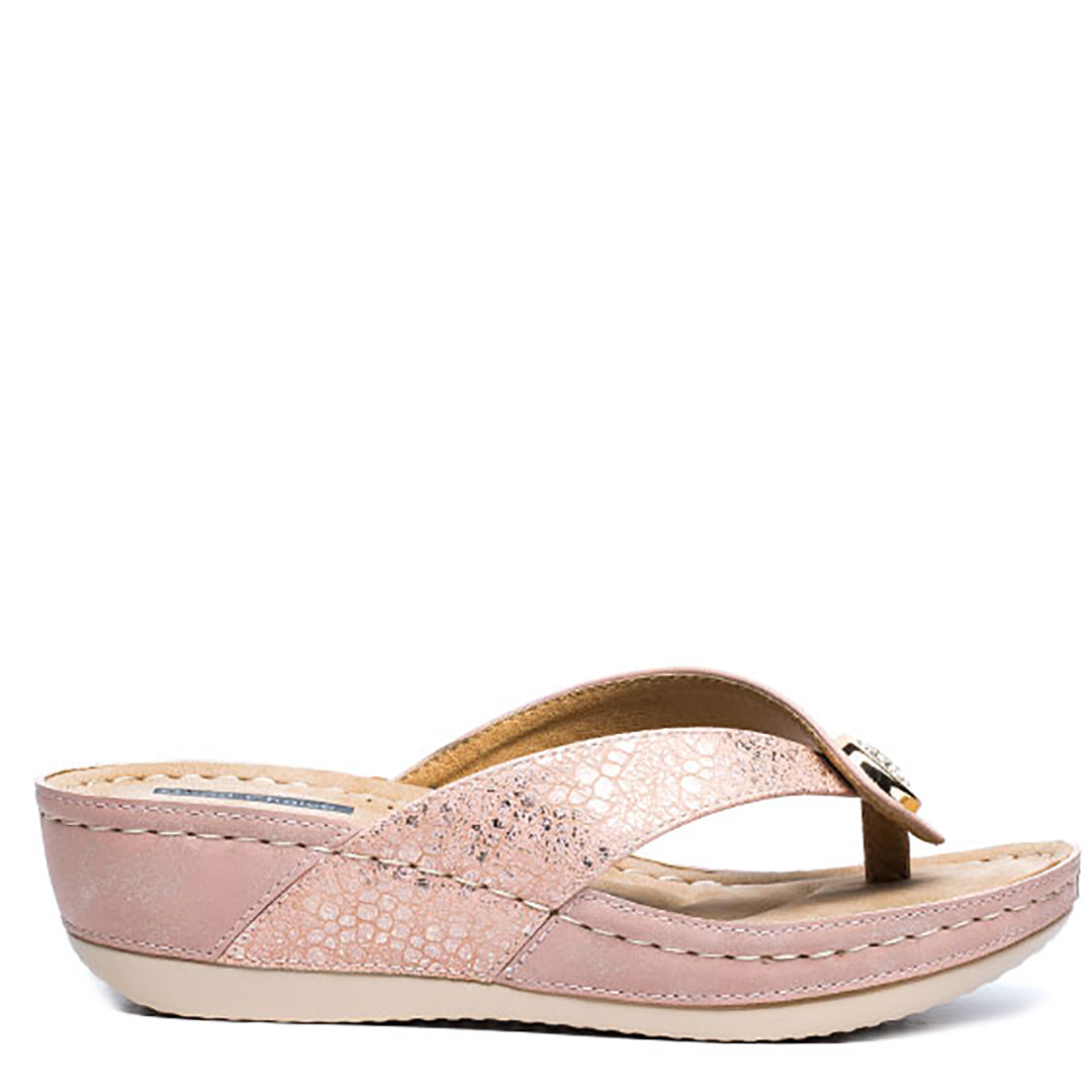 Women's Dafni Blush Wedge Sandals - Glamourous Grace
