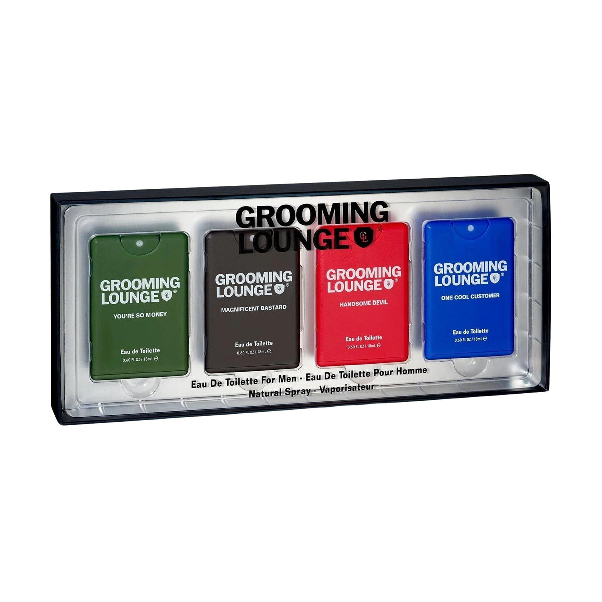 Grooming Lounge Men's Fragrance 4-Piece Pocket Spray Gift Set - Glamourous Grace