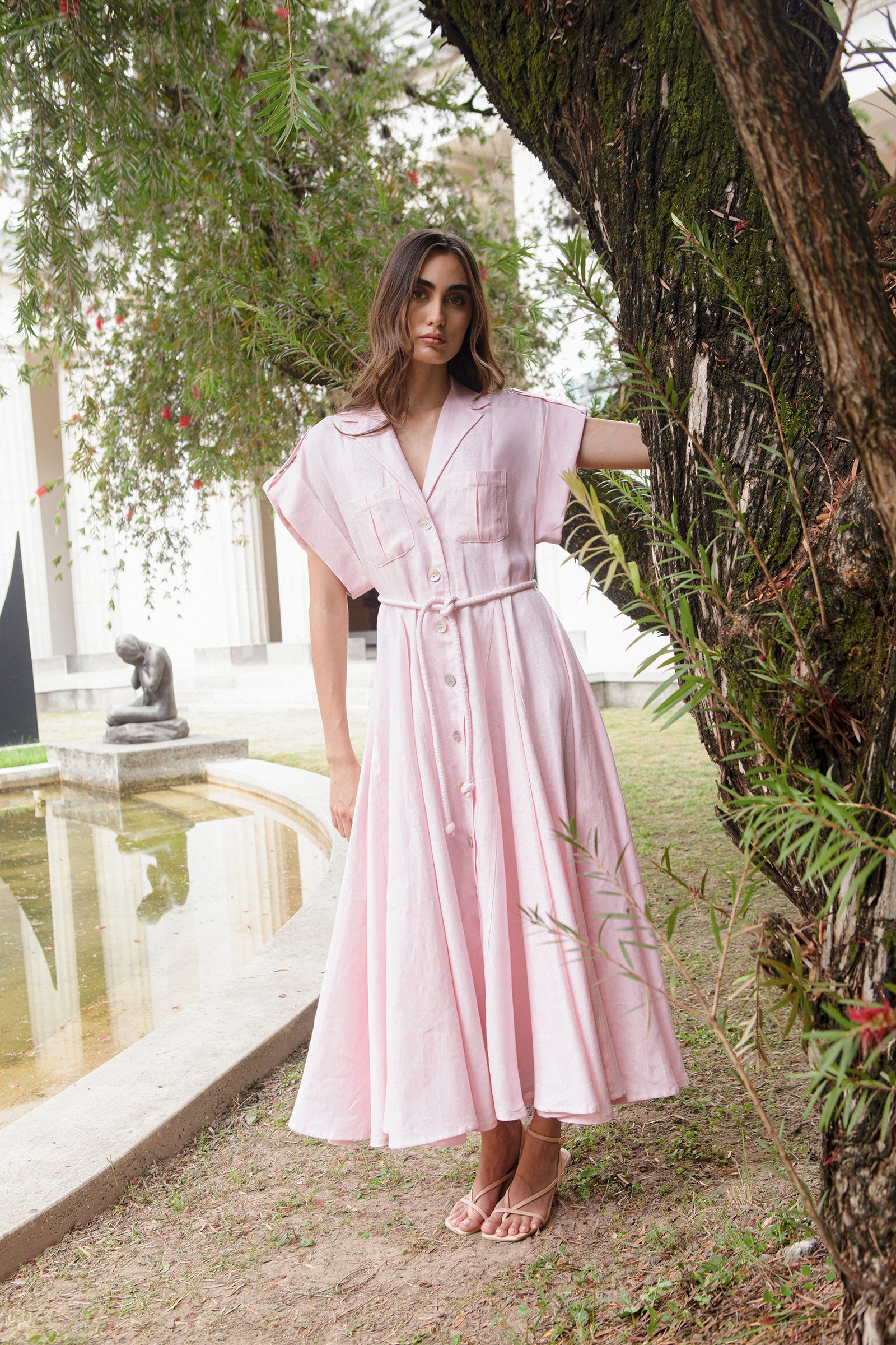 GUAYABA MIDI DRESS IN SOFT PINK - Glamourous Grace