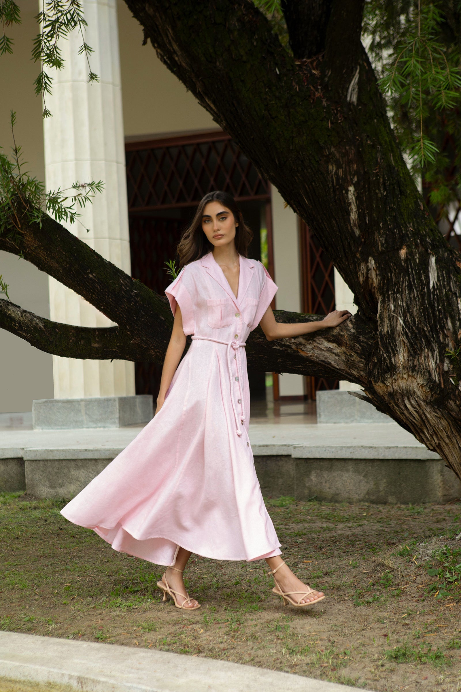 GUAYABA MIDI DRESS IN SOFT PINK - Glamourous Grace