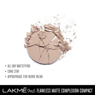 Lakme 9 To 5 Flawless Matte Complexion Compact - Apricot