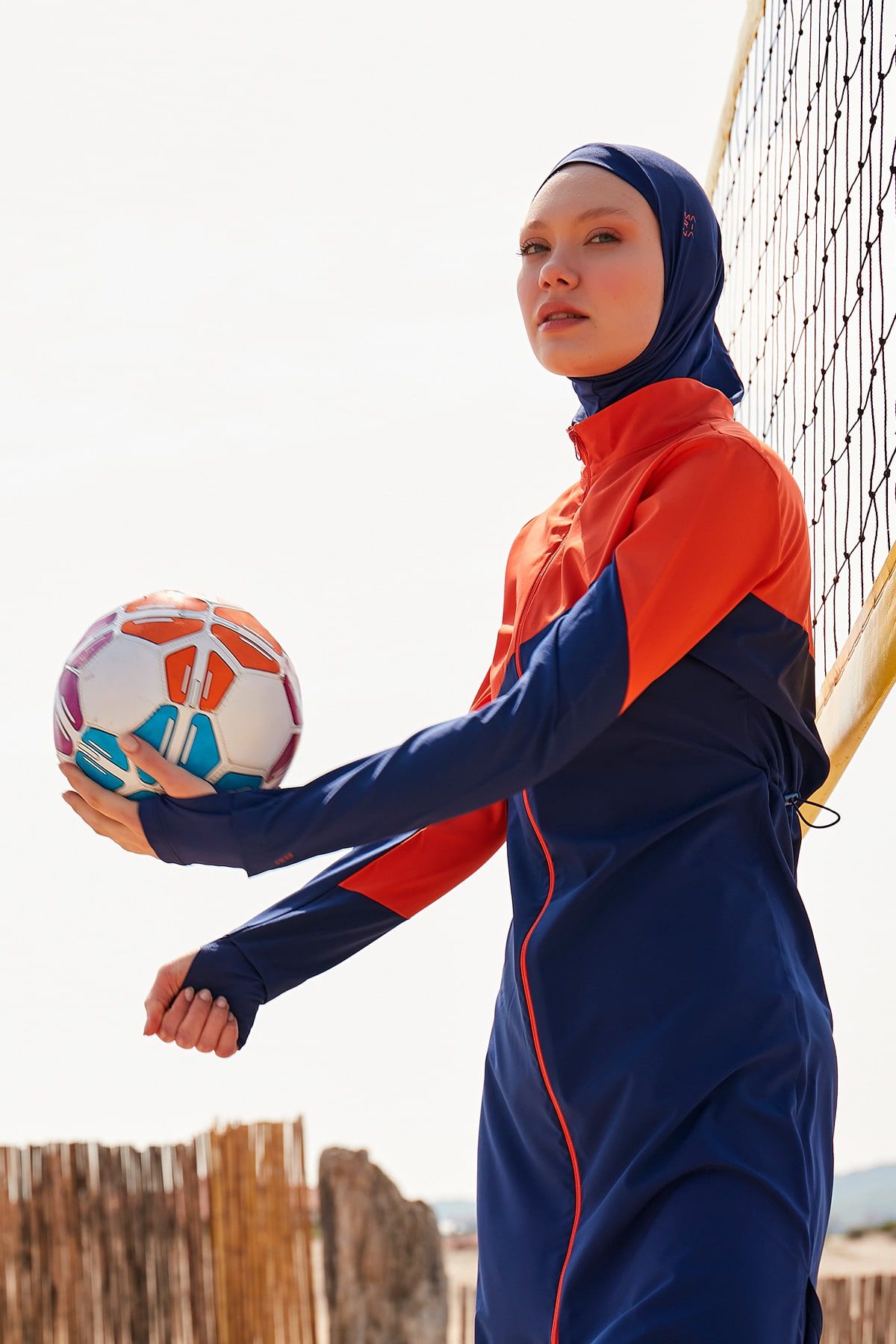 Woven Navy Burkini Modest Swimwear M2316 - Glamourous Grace