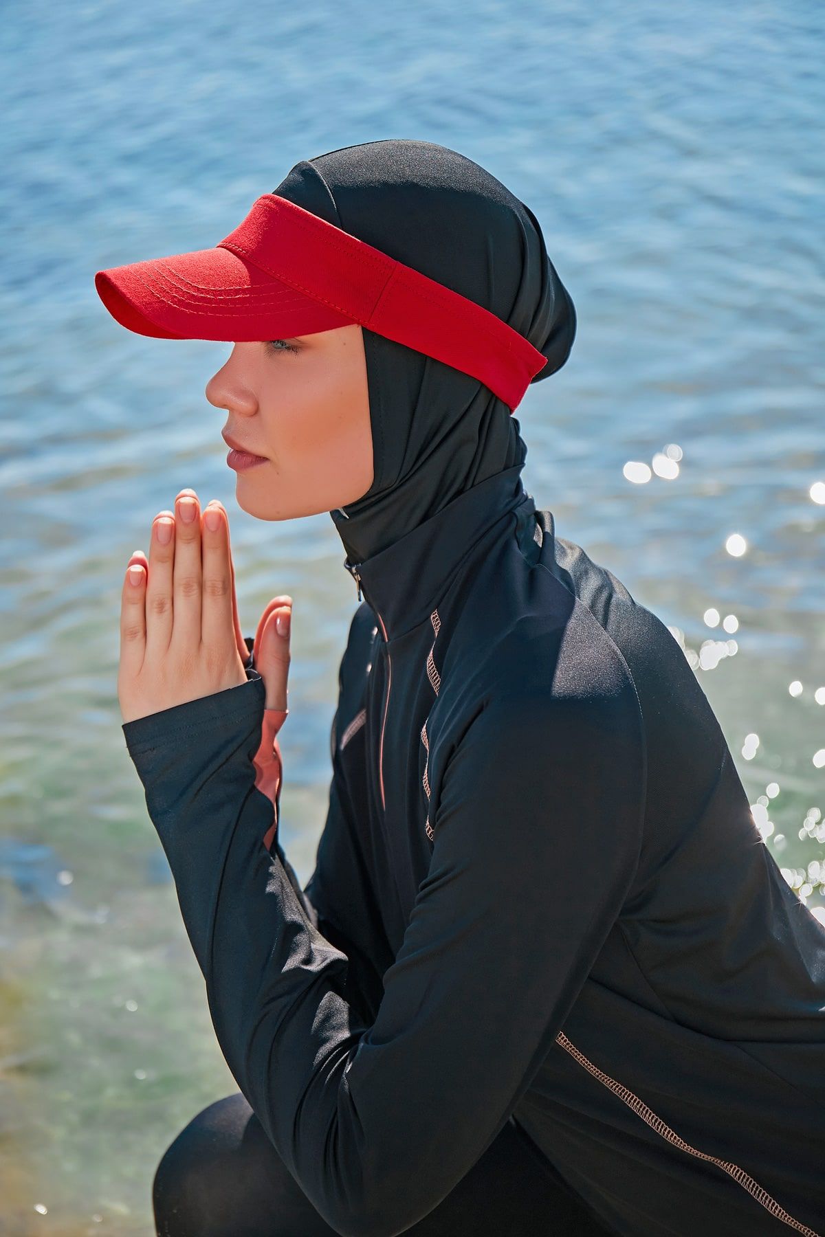 Lycra Black Burkini Modest Swimwear M2333 - Glamourous Grace