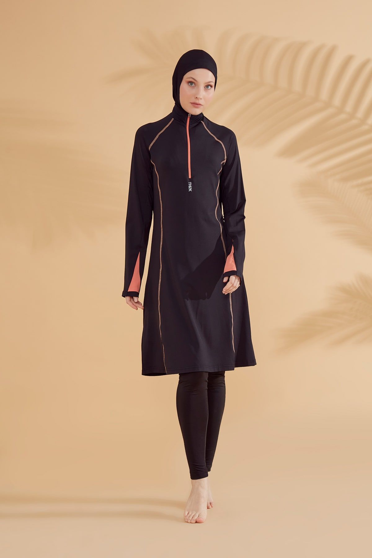Lycra Black Burkini Modest Swimwear M2333 - Glamourous Grace