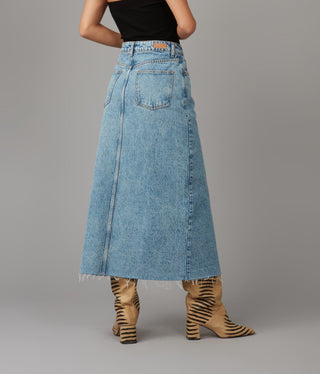 HALSTON-VIB High Rise Maxi Skirt