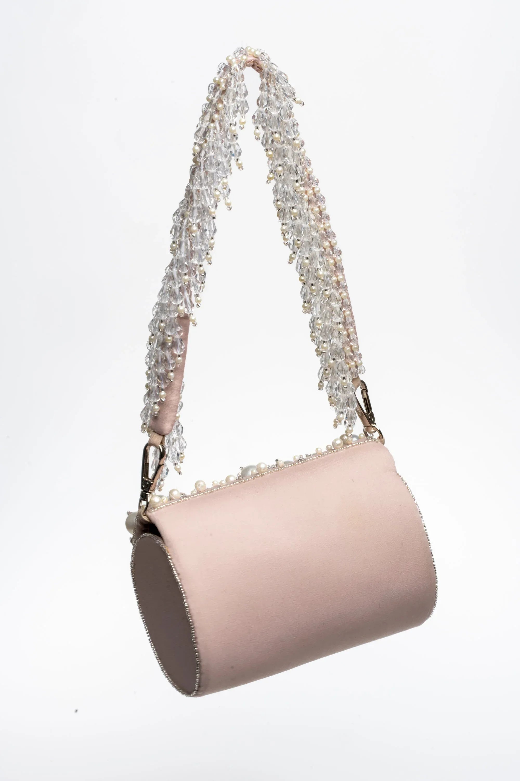 Mini Flap Bag with Pearls Handle - Glamourous Grace