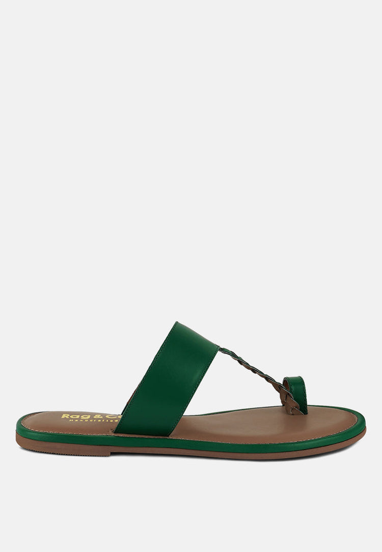 Harris Toe Ring Braided Slip Ons - Glamourous Grace