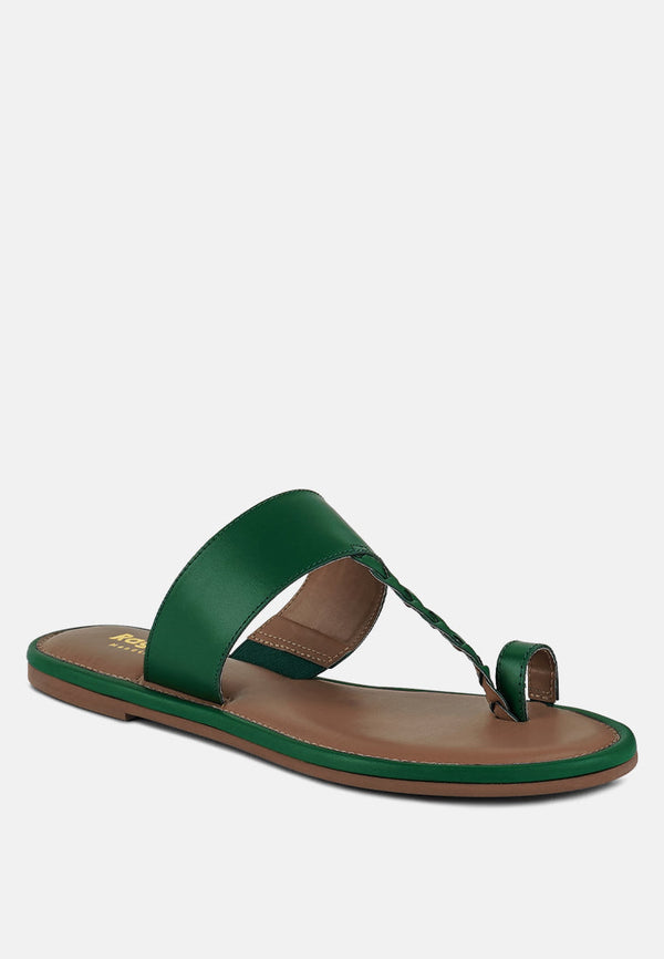 Harris Toe Ring Braided Slip Ons - Glamourous Grace