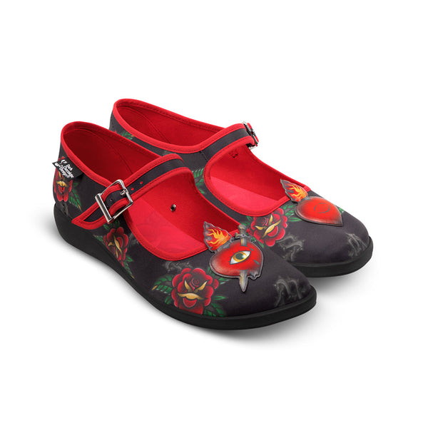 Heart Women's Mary Jane Flat - Glamourous Grace