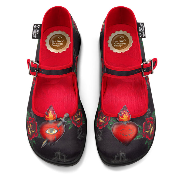Heart Women's Mary Jane Flat - Glamourous Grace