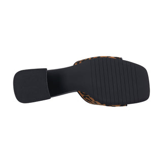 Women's Wanda Black Leopard Hardware Heeled Sandals