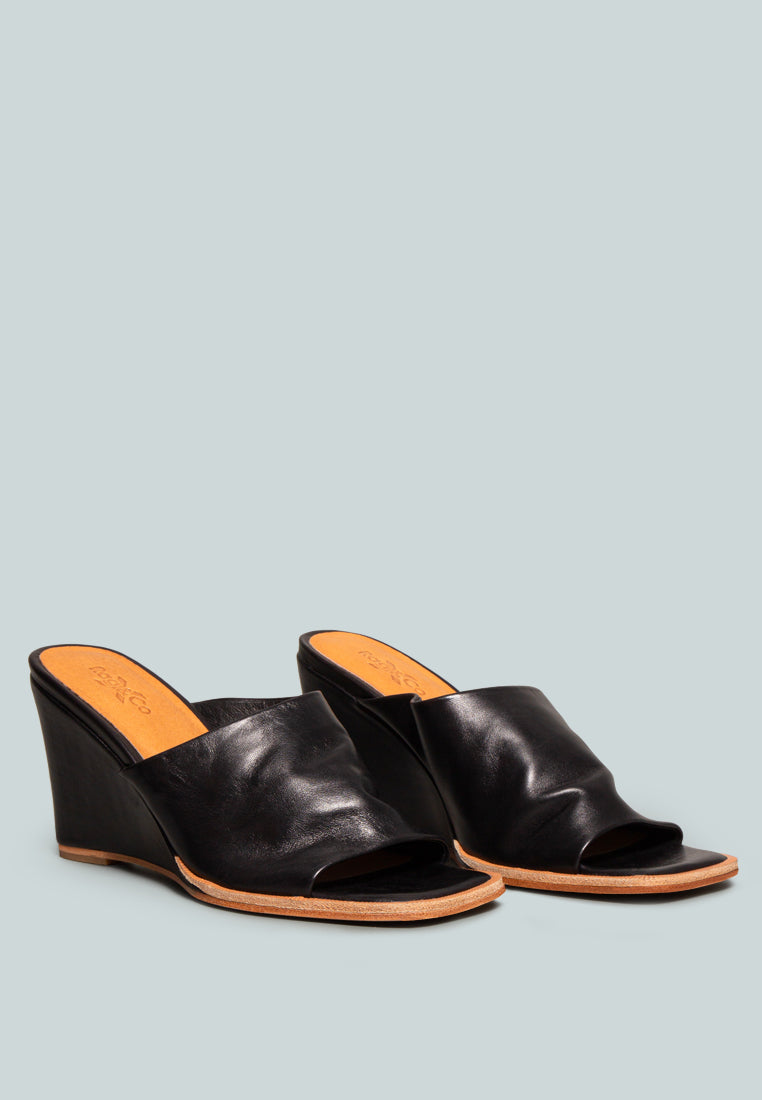 Hepburn Sliders Wedge Sandals - Glamourous Grace