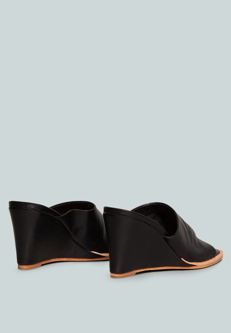 Hepburn Sliders Wedge Sandals - Glamourous Grace