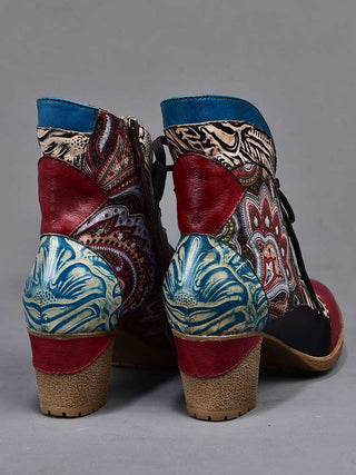 Dalia Leather Bohemian Ankle Boots