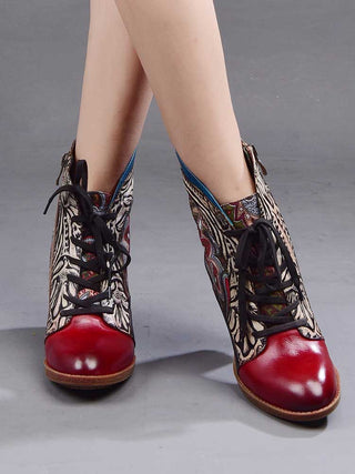 Dalia Leather Bohemian Ankle Boots