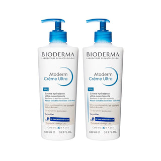 Bioderma Atoderm Moisturizing Cream (500ml x 2) - Hydrates Dry, Sensitive Skin, Hypoallergenic Face & Body Cream, Large Size - Glamourous Grace